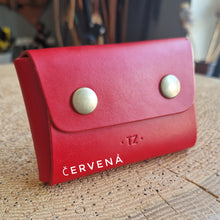 Load image into Gallery viewer, MINIPENĚ, kožená mini peněženka, leather wallet, mini wallet, vegetable tanned leather, unisex wallet, handmade wallet, handmade leather wallet