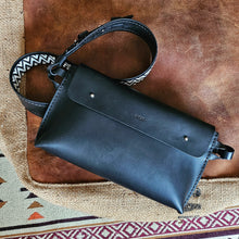 Load image into Gallery viewer, leatherbag, leather indian bag, hand made in Prague, leather handcraft, leather hipbag, indian style, modanow, leatherstyle, vegetable tannd leather, spanish stipe