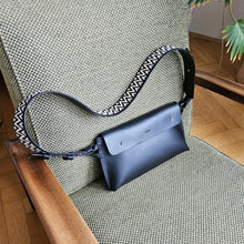 Load image into Gallery viewer, leatherbag, leather indian bag, hand made in Prague, leather handcraft, leather hipbag, indian style, modanow, leatherstyle, vegetable tannd leather, spanish stipe