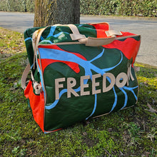 Load image into Gallery viewer, backpack, airplane bag, upcyklace, batoh do letadla, příruční zavazadlo, freedom, recyklace materialu, sustainable brand,