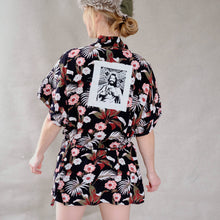 Load image into Gallery viewer, upcycling fashion, upcycling from prague, upcycling clothing, upcycling sweater, Jesus screen print patch, Jesus screen print, upcycling brand, upcycling with love, upcyklovaný svetr, upcyklace s laskou, sitotisk Jezis, svetr s potiskem, upcyklovaná móda, upcyklovana moda,