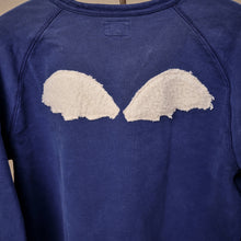 Load image into Gallery viewer, upcycling fashion, upcycling from prague, upcycling clothing, upcycling sweater, Jesus screen print patch, Jesus screen print, upcycling brand, upcycling with love, upcyklovaný svetr, upcyklace s laskou, sitotisk Jezis, svetr s potiskem, upcyklovaná móda, upcyklovana moda,