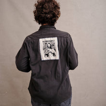 Načíst obrázek do prohlížeče Galerie, upcycling fashion, upcycling from prague, upcycling clothing, upcycling sweater, Jesus screen print patch, Jesus screen print, upcycling brand, upcycling with love, upcyklovaný svetr, upcyklace s laskou, sitotisk Jezis, svetr s potiskem, upcyklovaná móda, upcyklovana moda,