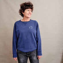 Load image into Gallery viewer, upcycling fashion, upcycling from prague, upcycling clothing, upcycling sweater, Jesus screen print patch, Jesus screen print, upcycling brand, upcycling with love, upcyklovaný svetr, upcyklace s laskou, sitotisk Jezis, svetr s potiskem, upcyklovaná móda, upcyklovana moda,