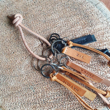 Load image into Gallery viewer, leather keyholder, leather accesories, small leather things, vegetabletanned leather, leather brand, key holder, klíčenka, kožená klíčenka, kožené doplňky
