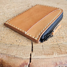 Load image into Gallery viewer, leather wallet, vegetable tanned leather, unisex leather wallet, hand made leather wallet, hand stiched wallet, vyrobeno v Praze
