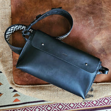 Load image into Gallery viewer, leatherbag, leather indian bag, hand made in Prague, leather handcraft, leather hipbag, indian style, modanow, leatherstyle, vegetable tannd leather, spanish stipe
